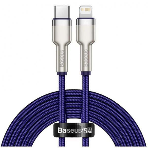 Cable USB-C a Lightning Serie Cafule Metal 2 m Morado