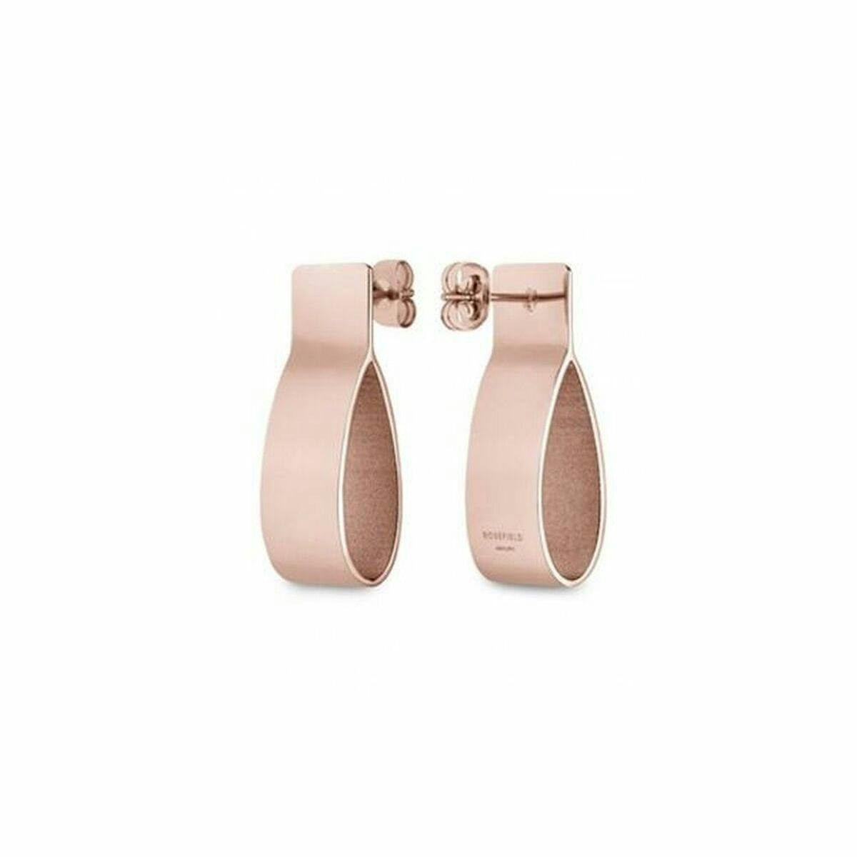 Women's stainless steel pink earrings with push-back closure