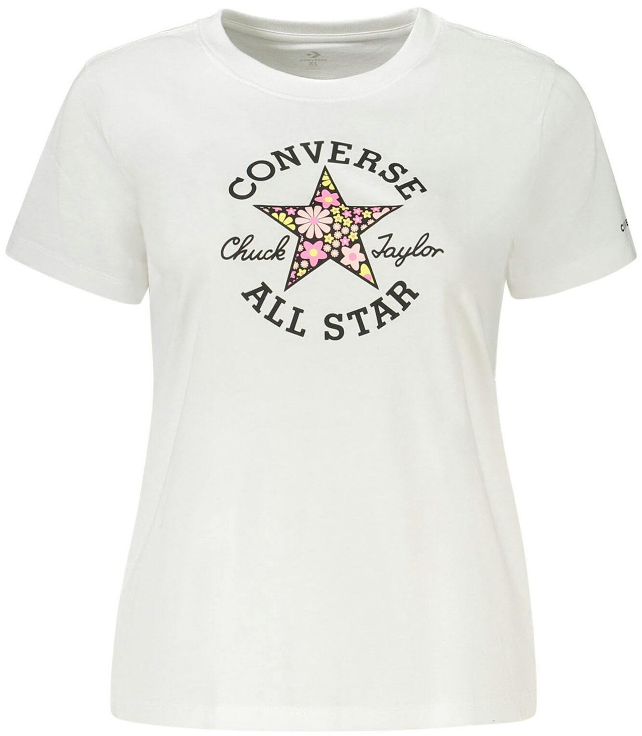 Camiseta blanca de niña en algodón y poliéster