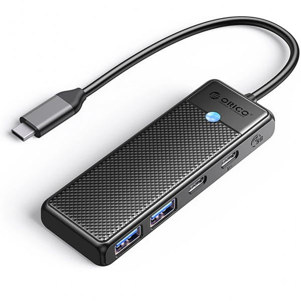 USB-C hub PAPW2AC-C3 2x USB-A 3.0 and 2x USB-C Black