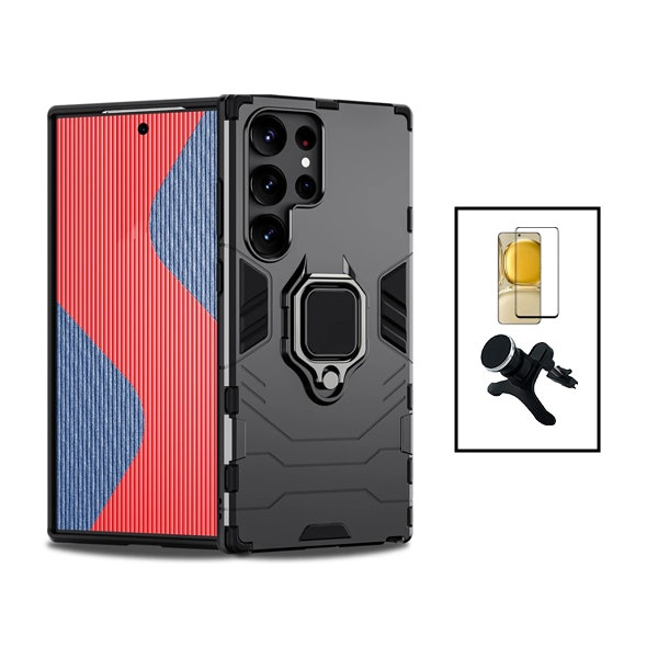 Funda y Protector Curvo para Samsung Galaxy S23 Ultra Military Defender con Soporte Magnético