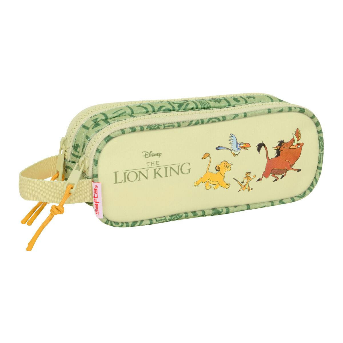 Estuche escolar Mufasa verde y beige