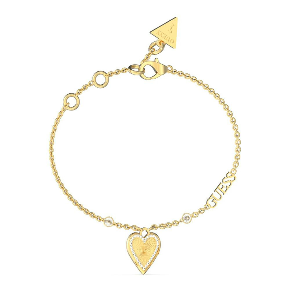 Pulsera de acero inoxidable dorada con piedras