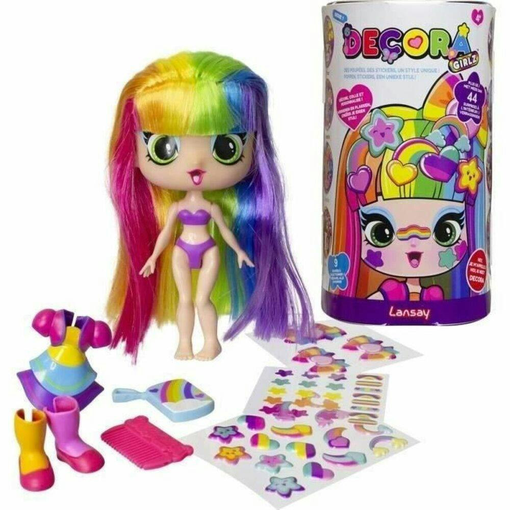 Decora Girlz mini collectible doll with long hair and accessories