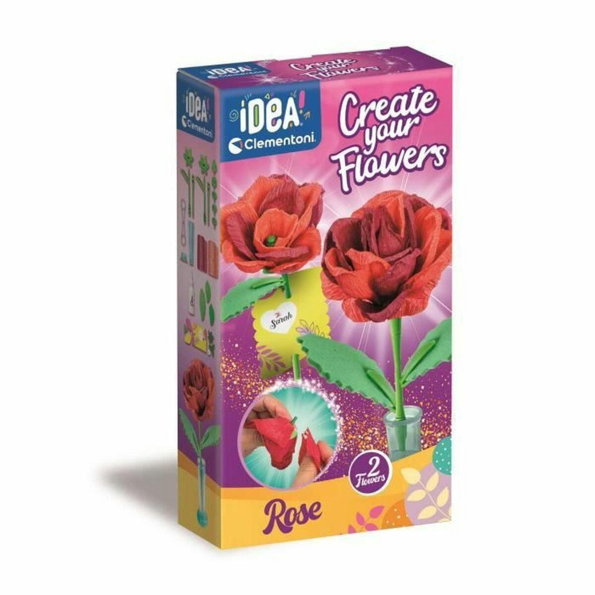 Kit de construcción de rosas con maceta personalizable, 2 piezas, 8+ años