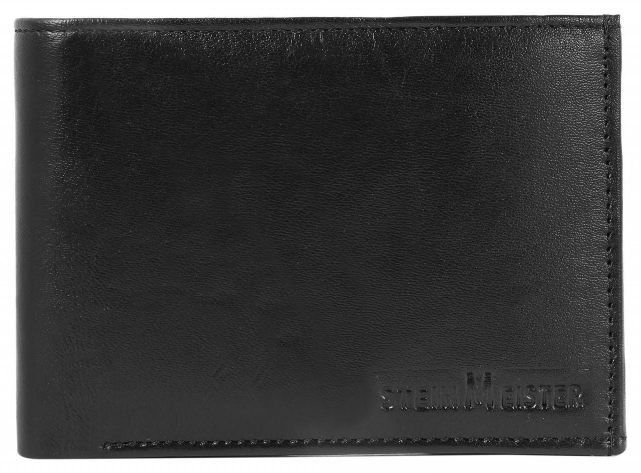 Cartera de cuero genuino con bolsillos y ranuras para tarjetas