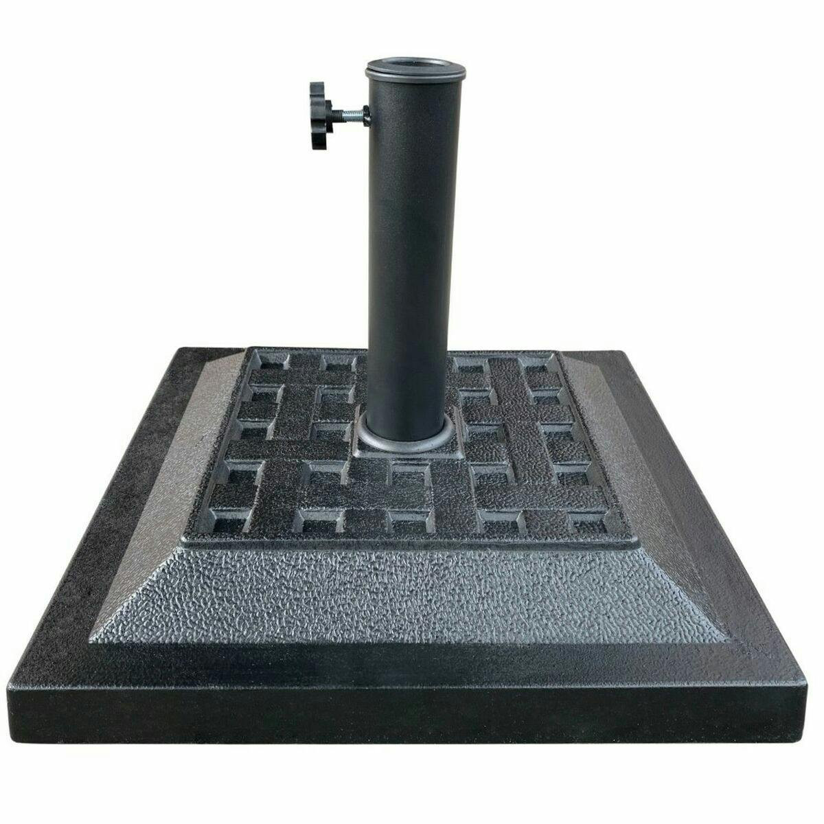 Base para parasol 12 kg plástico negro 44 x 44 cm