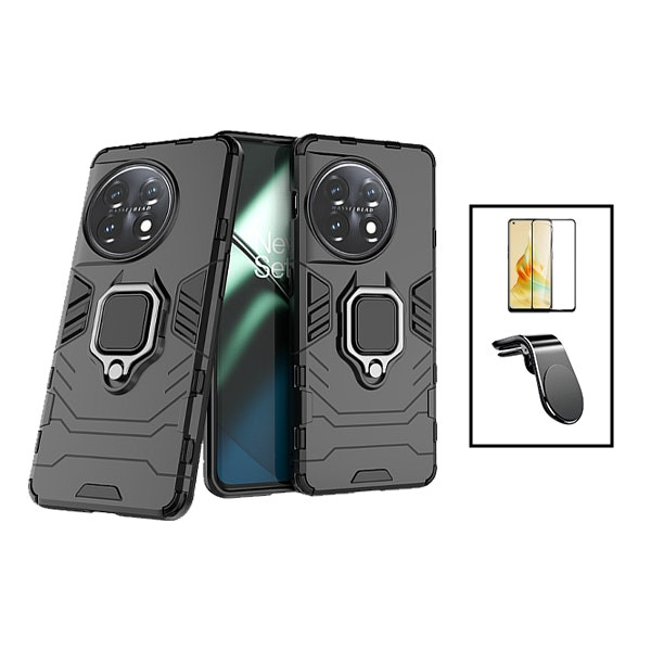 Kit Phonecare: funda Military Defender, vidrio templado curvado y soporte magnético para OnePlus 11