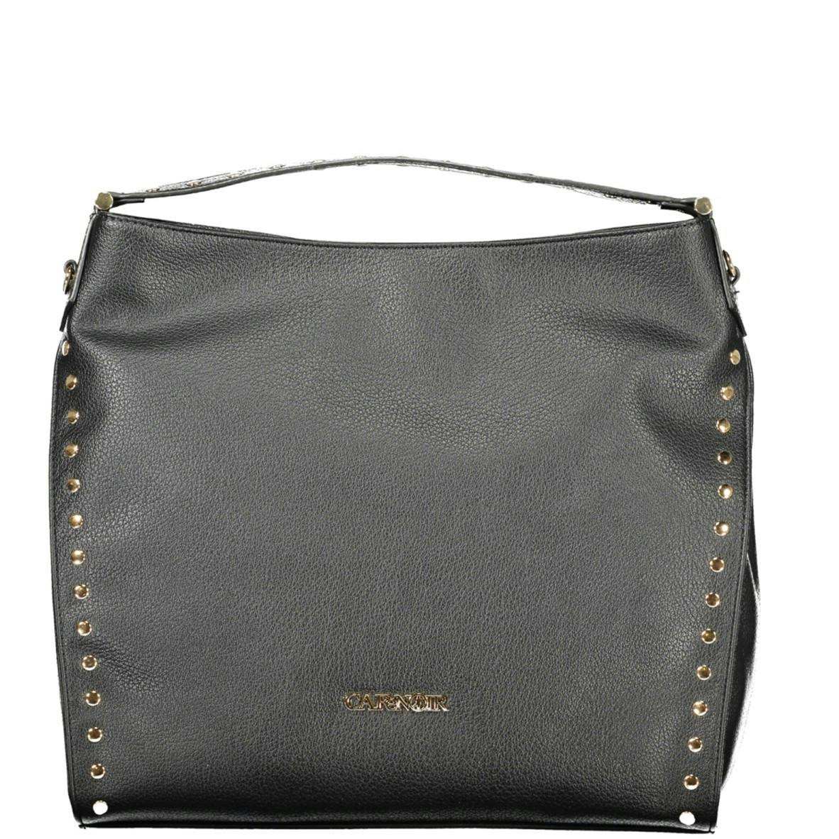 Bolso de hombro beige en poliuretano con cierre de cremallera