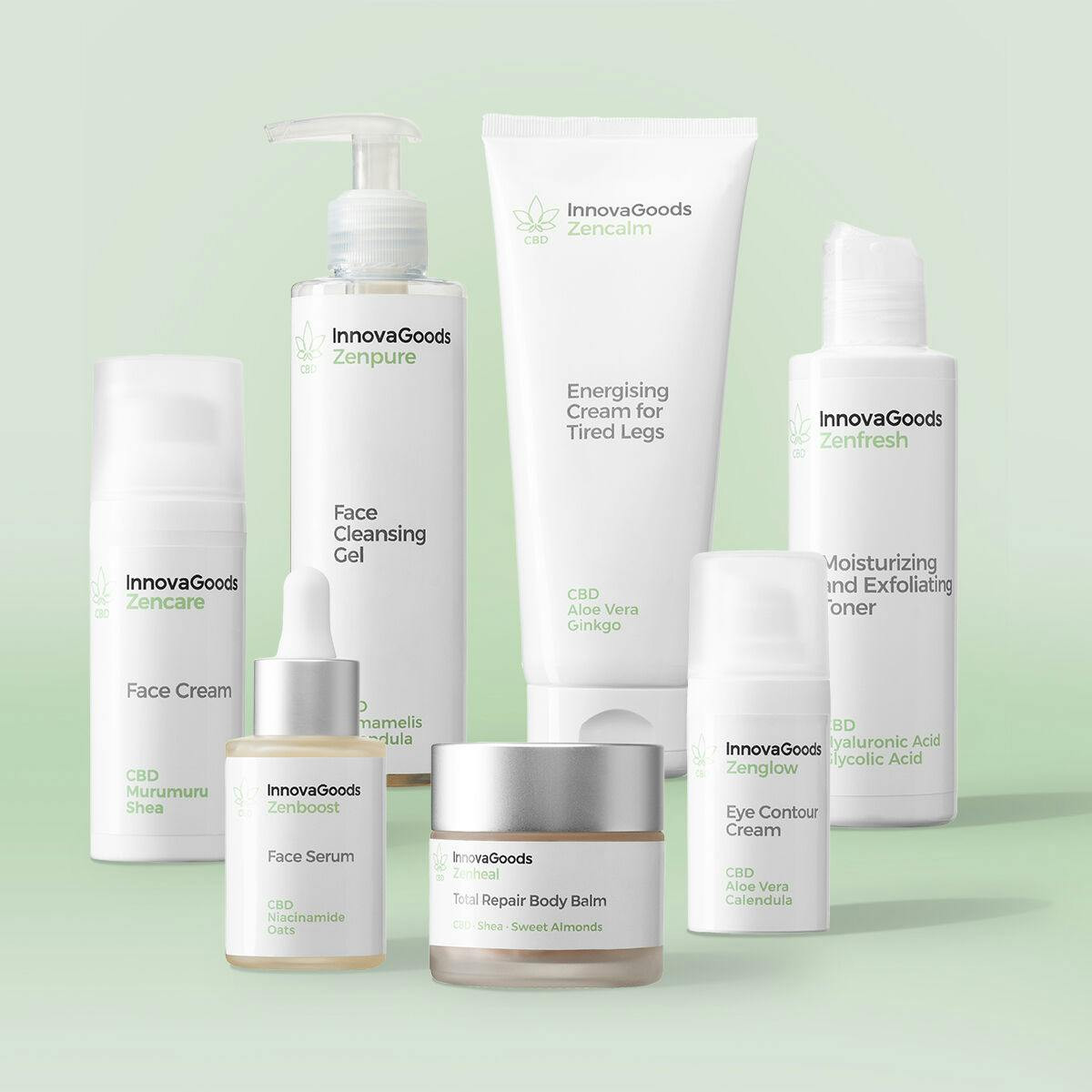Pack rutina facial y corporal CBD