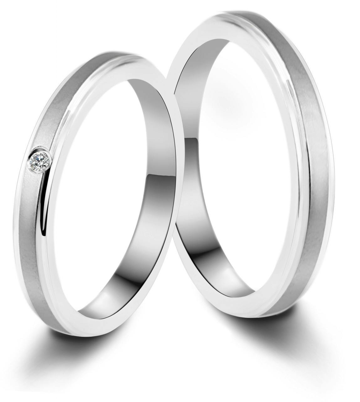 Anillo femenino de acero inoxidable con piedra simulada y acabado mate