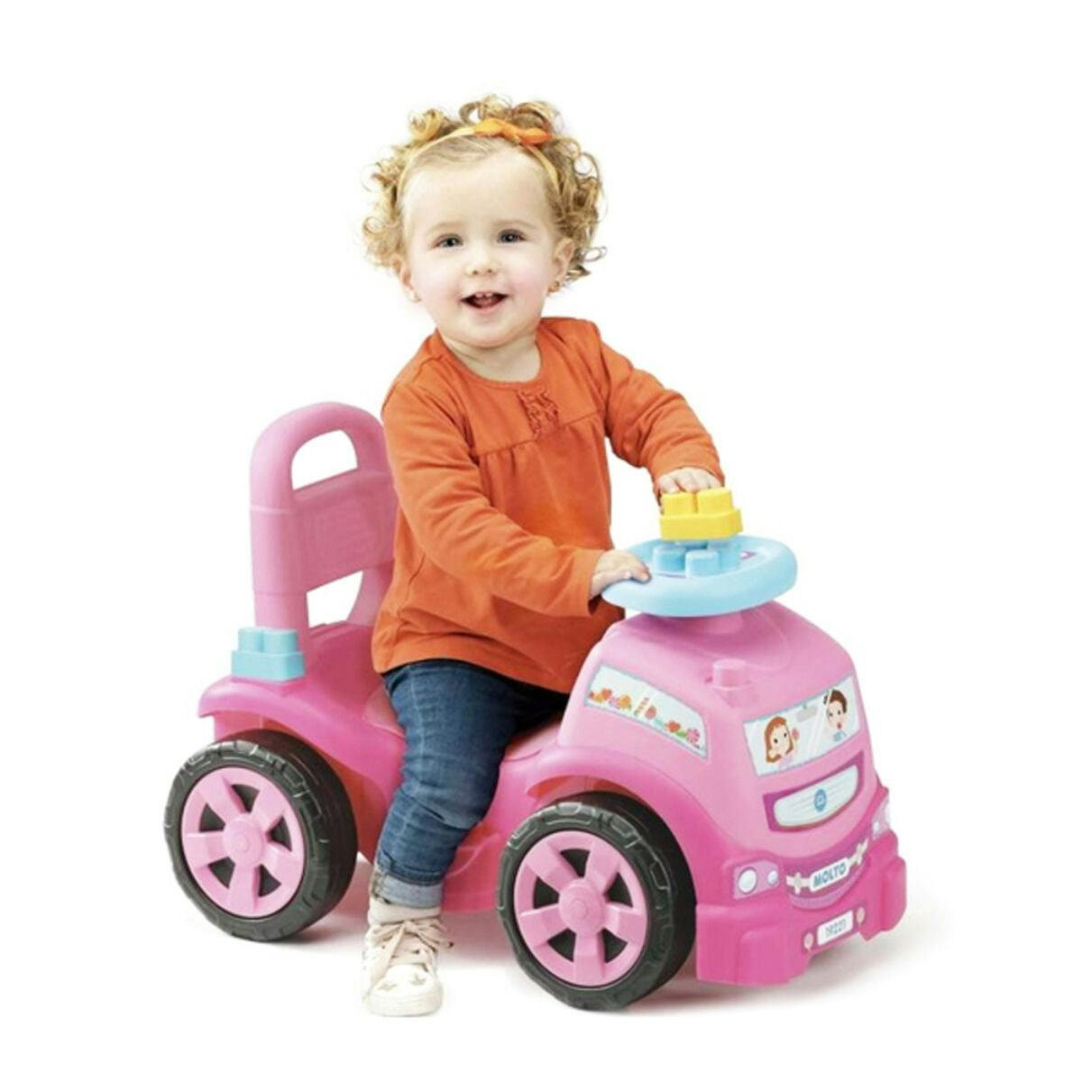 Andador infantil camión rosa