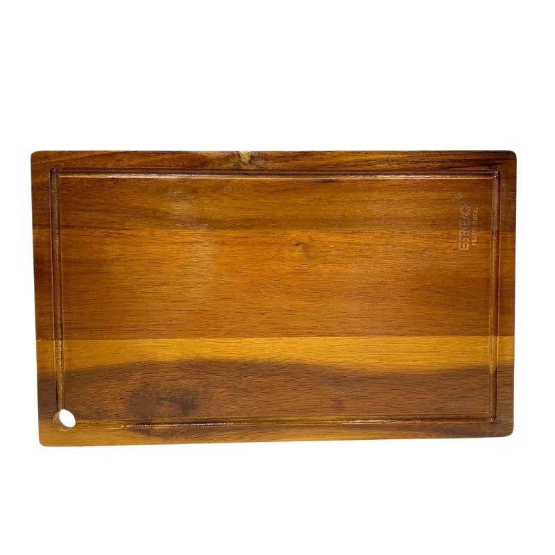 Tabla de cortar de acacia maciza con ranura