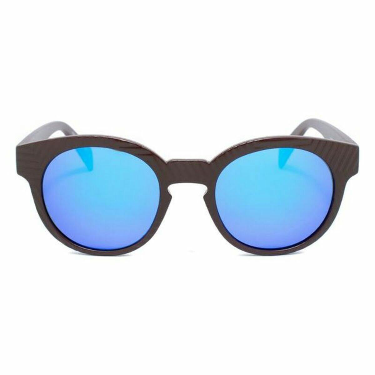 Unisex acetate brown sunglasses with polycarbonate lenses