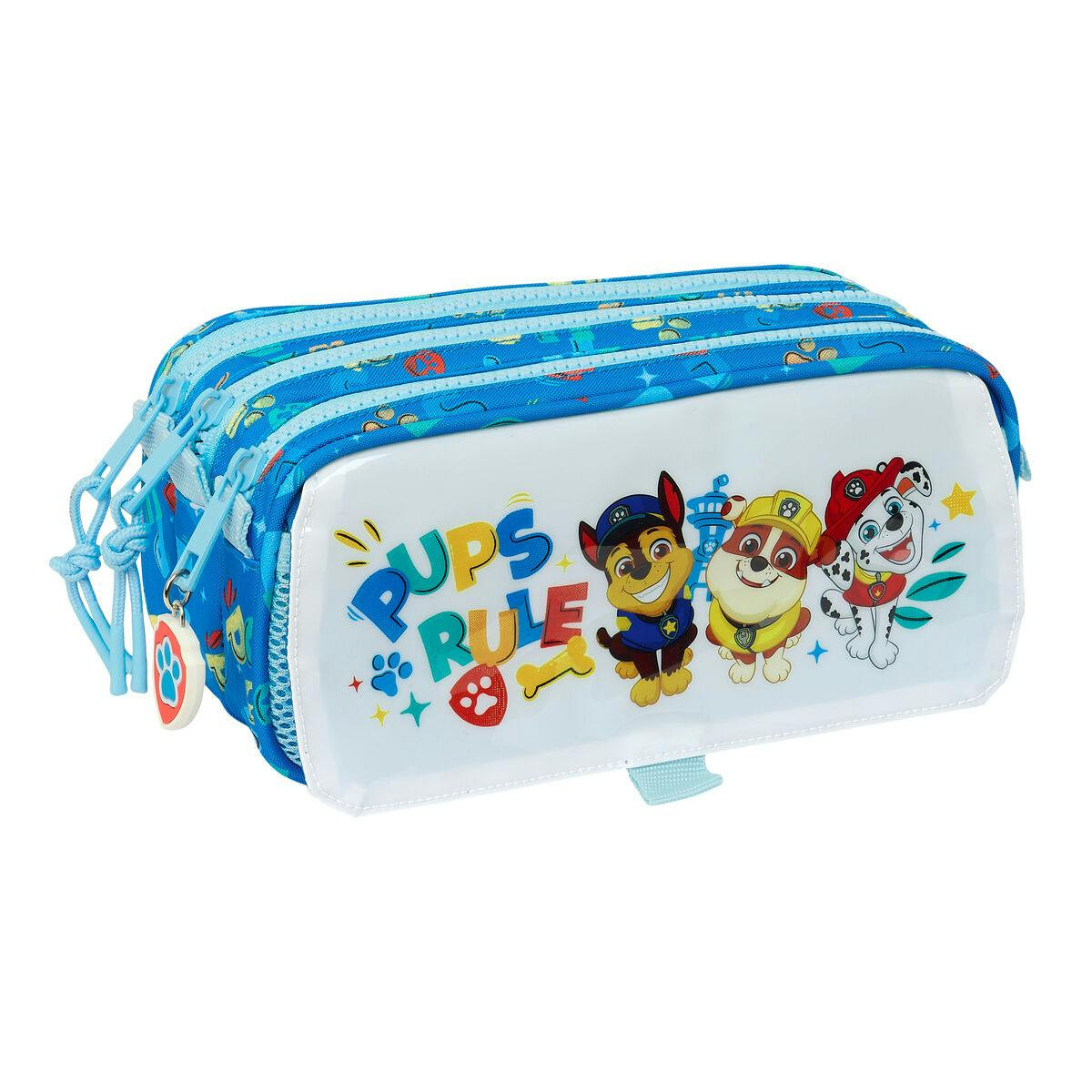 Estuche triple The Paw Patrol Pups Rule azul