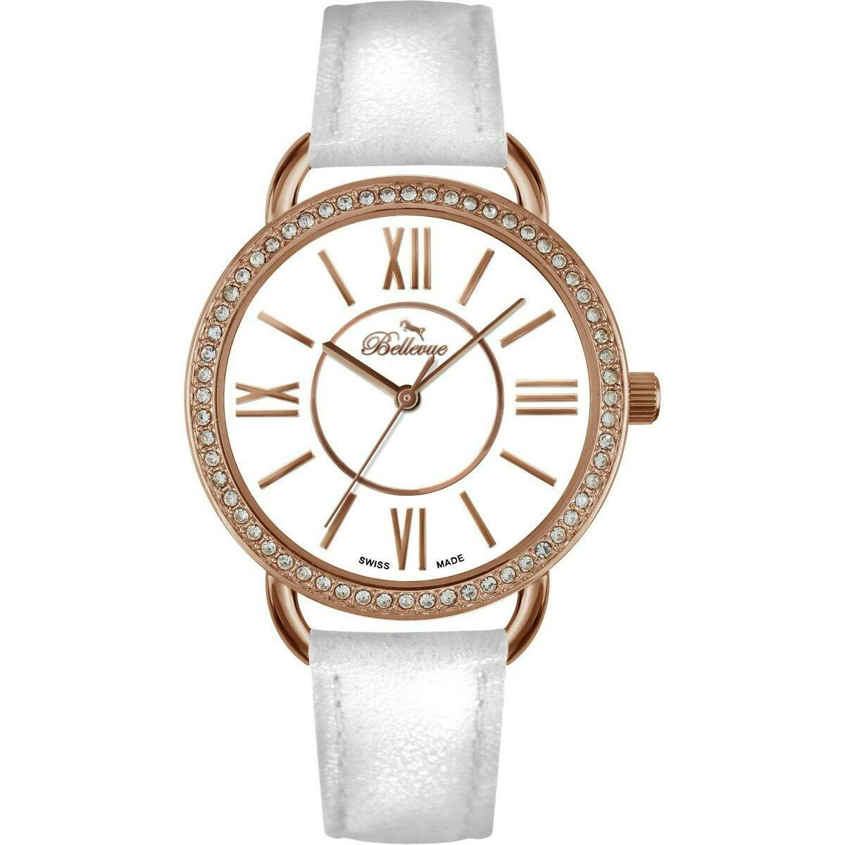 Reloj metálico A66 con pulsera metálica blanca