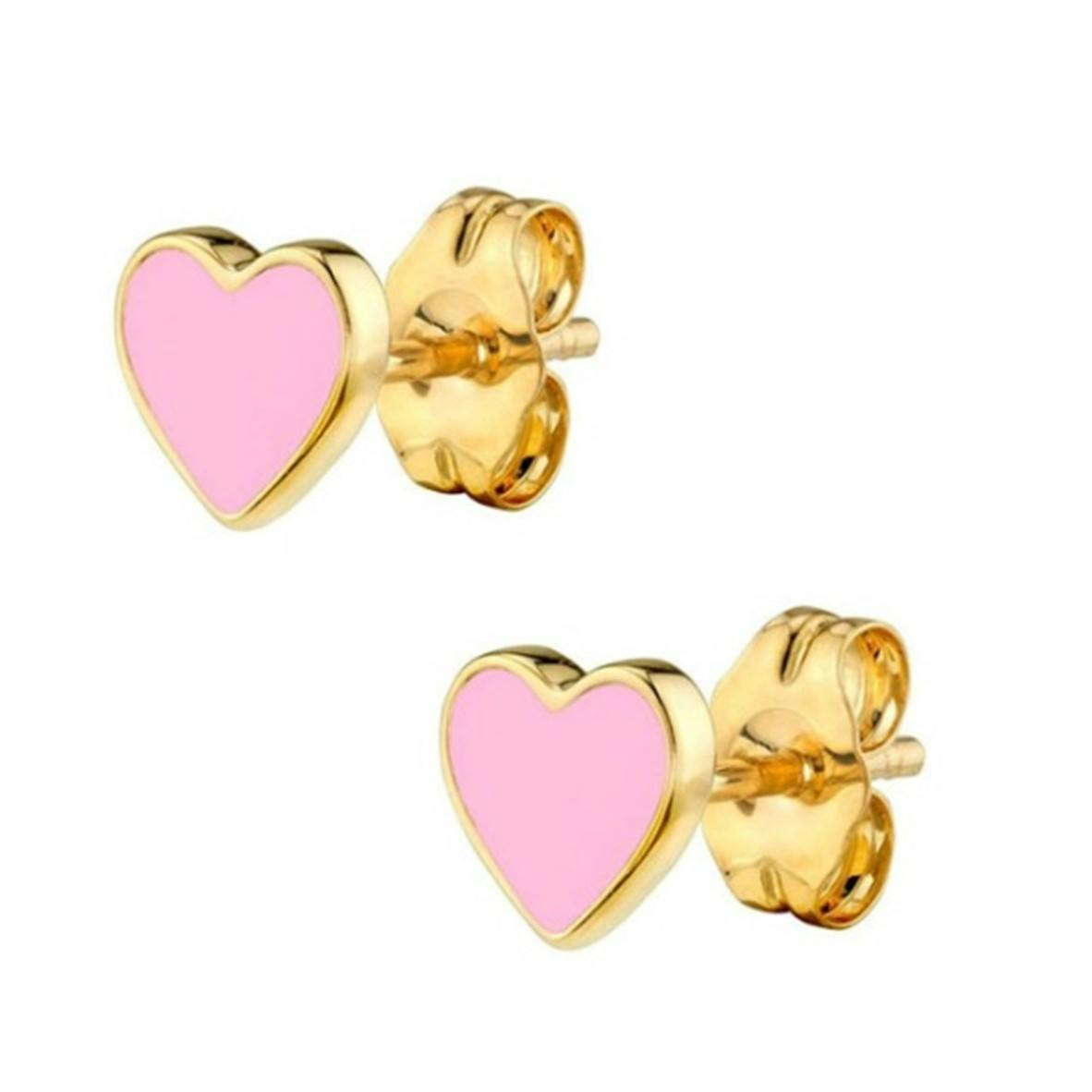 Pendientes de corazón en metal 0,7 cm