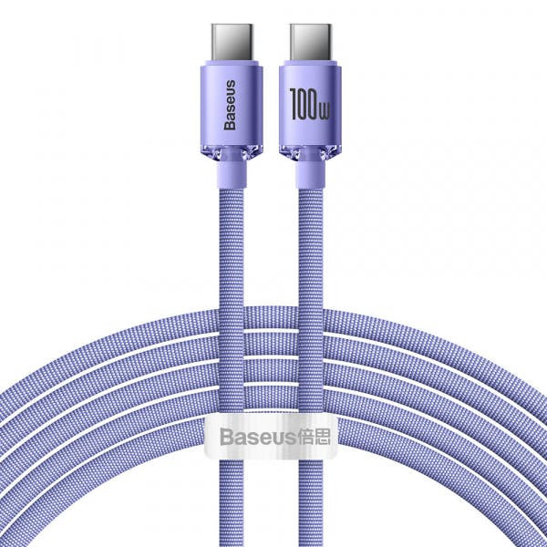 Cable USB-C a USB-C Crystal Shine 100W 2m