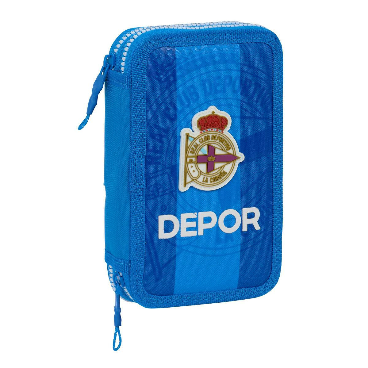 Estuche doble deportivo azul 28 piezas