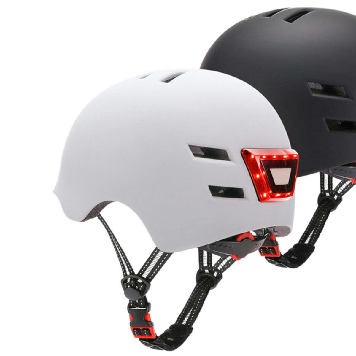 LED Helmet for Electric Scooters white