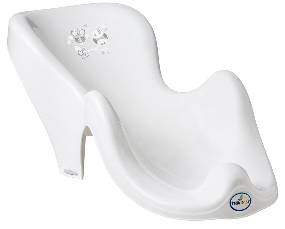 Asiento de bañera antideslizante con diseño de búho blanco