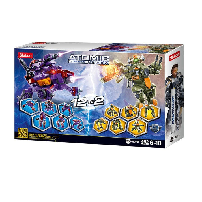 Bloques de construcción Atomic Storm 12 en 2, 462 piezas