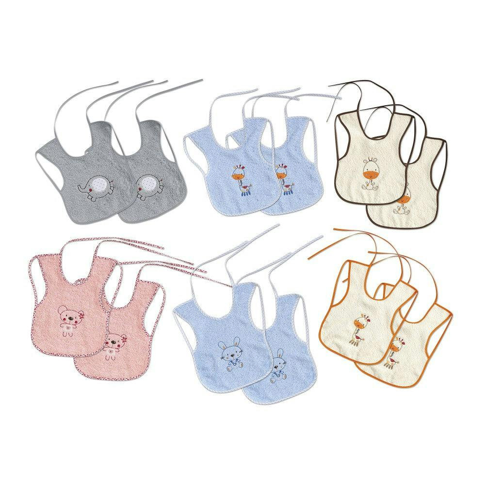 Terry bib 25 x 35 cm pack of 2 white