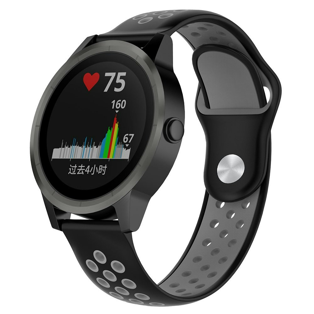 Correa para Garmin Venu Sq - Silicona Negro/Gris