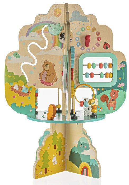 Centro de actividades Montessori de madera para bebés