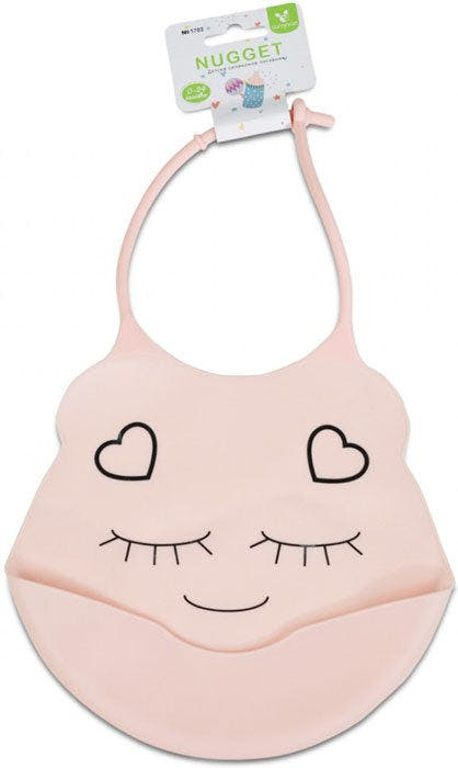 Silicone bib Nugget pink