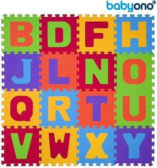 Tapete puzzle de espuma 16 piezas con letras
