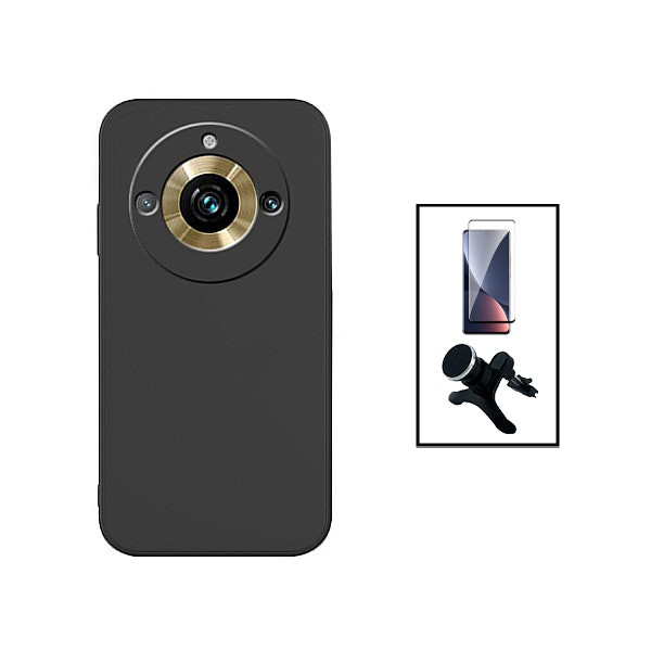 Kit vidrio templado, funda de silicona y soporte magnético para Realme 11 Pro+ Plus