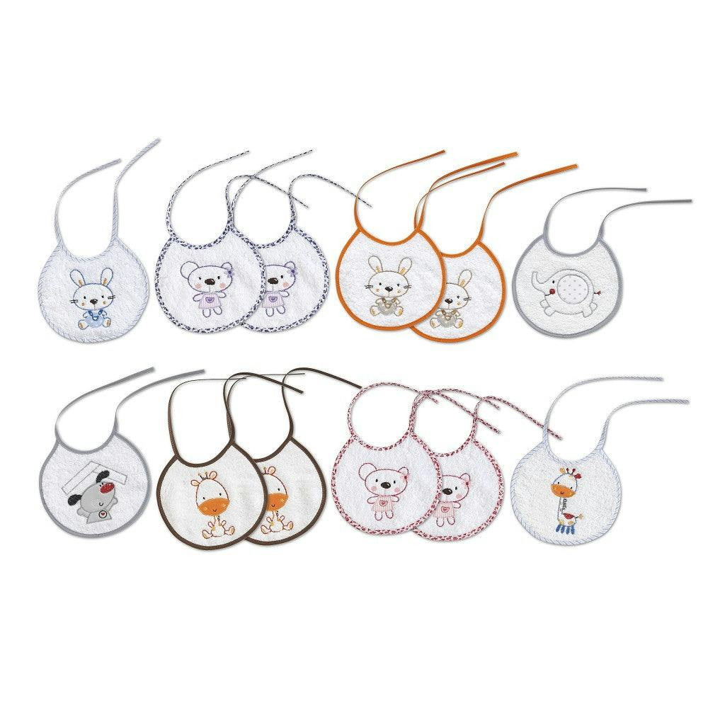 Terry bib pack of 2 white