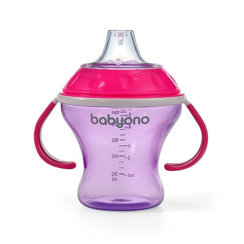Vaso anti-derrames con boquilla rígida 180 ml Rosa