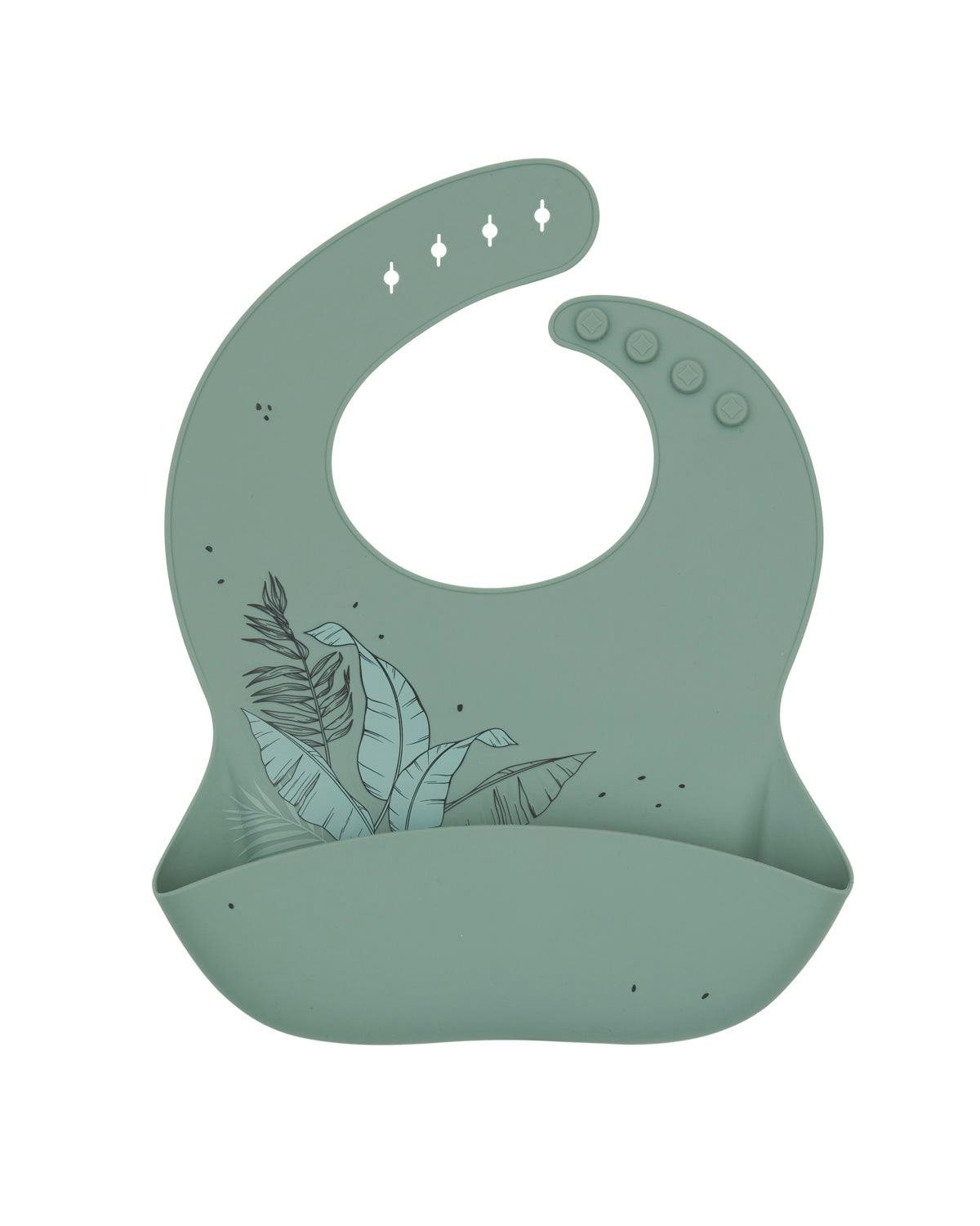 Babero de silicona platinum con bolsillo
