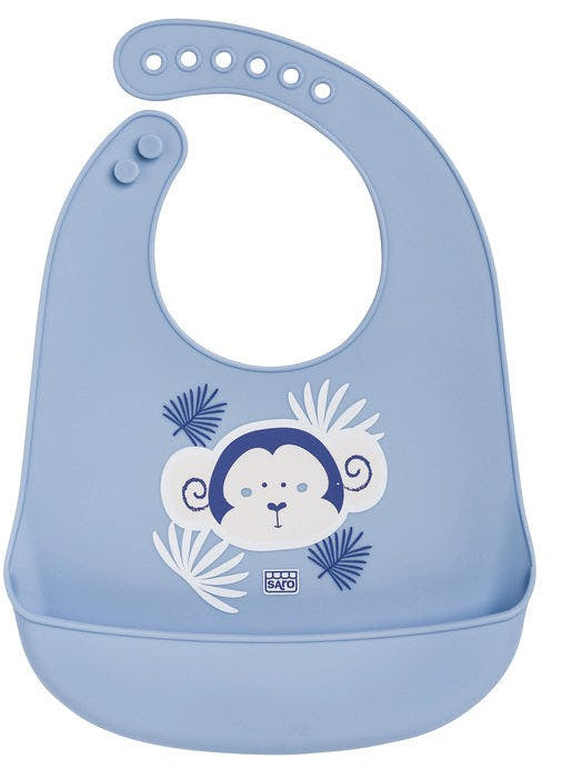 Babero de silicona Nham! Monkey con bolsillo