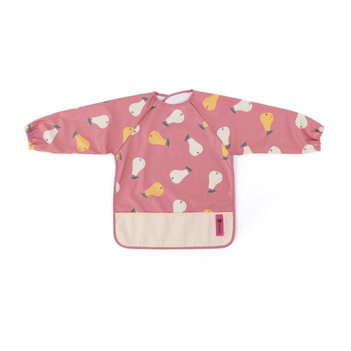 Babero impermeable manga larga con bolsillo para migas