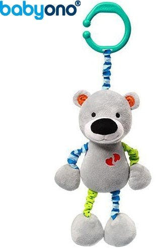 Juguete de peluche oso con vibración y sonajero para bebé