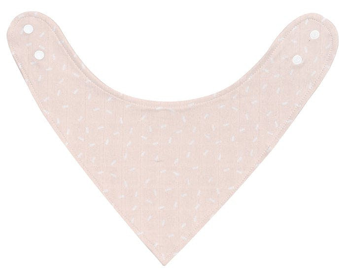Babero doble cara muselina Confetti Rosa