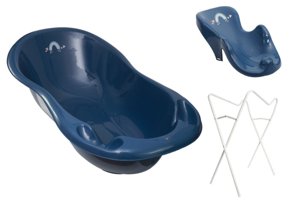 Infant bath with stand and anti-slip seat Meteo Blue
