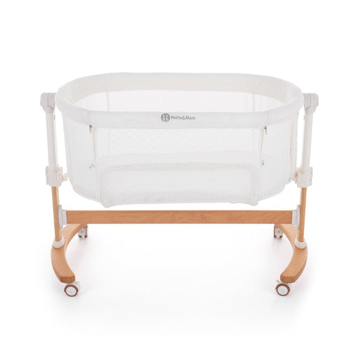 Glory 2-in-1 co-sleeper crib with rocking function cream