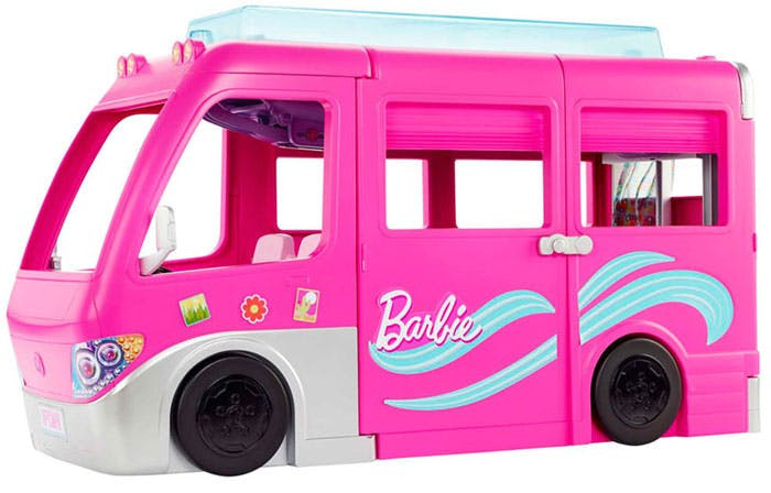 Caravana Dreamcamper para muñecas con tobogán y accesorios