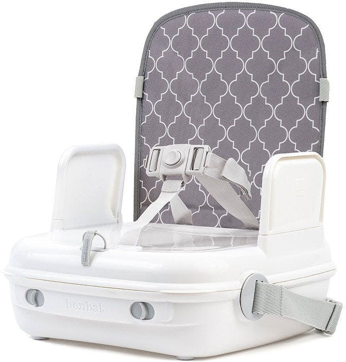 Portable booster seat that folds into a bag