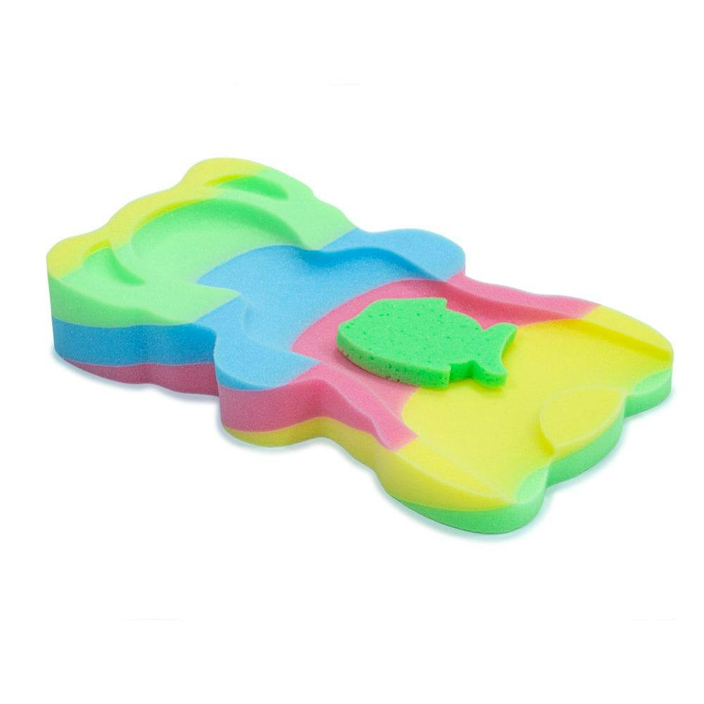 Inserto de espuma para bañera de bebé con 2 esponjas