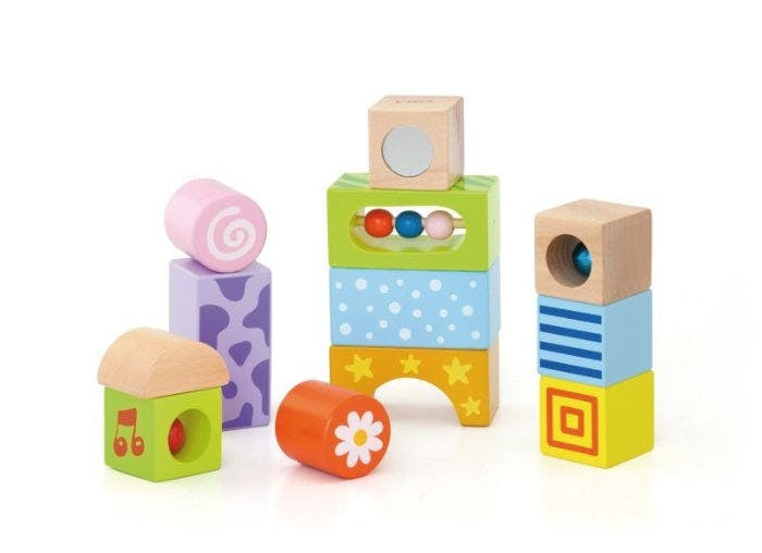 Bloques sensoriales con sonido, 12 piezas