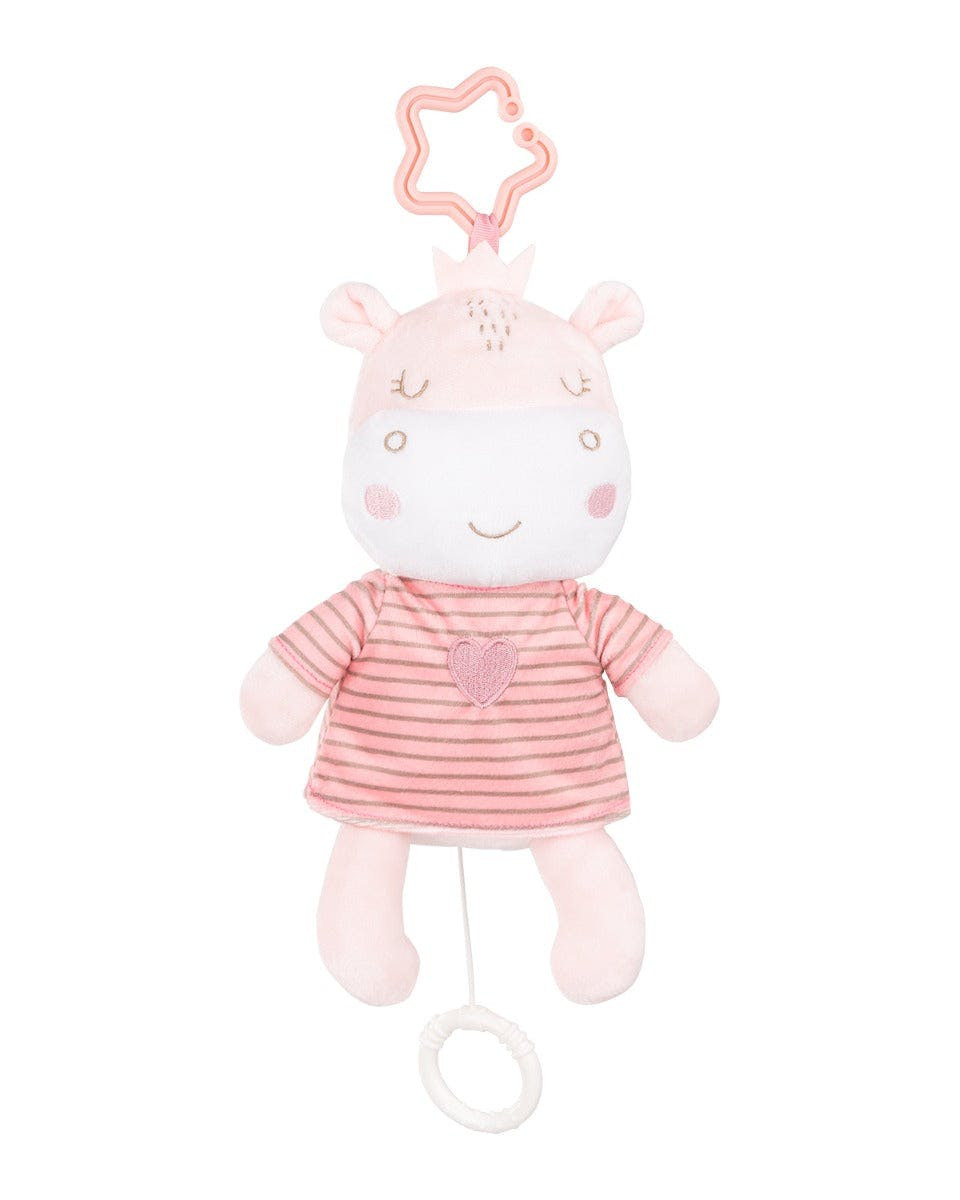 Juguete de peluche musical hipopótamo con caja de música 30 cm