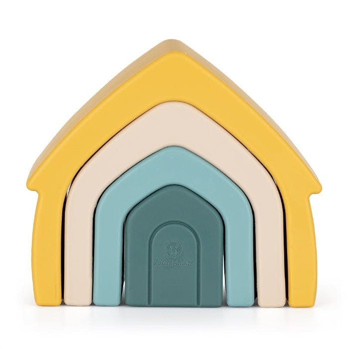 Juguete apilable de silicona House - 4 arcos - 11,5 x 10 x 5 cm