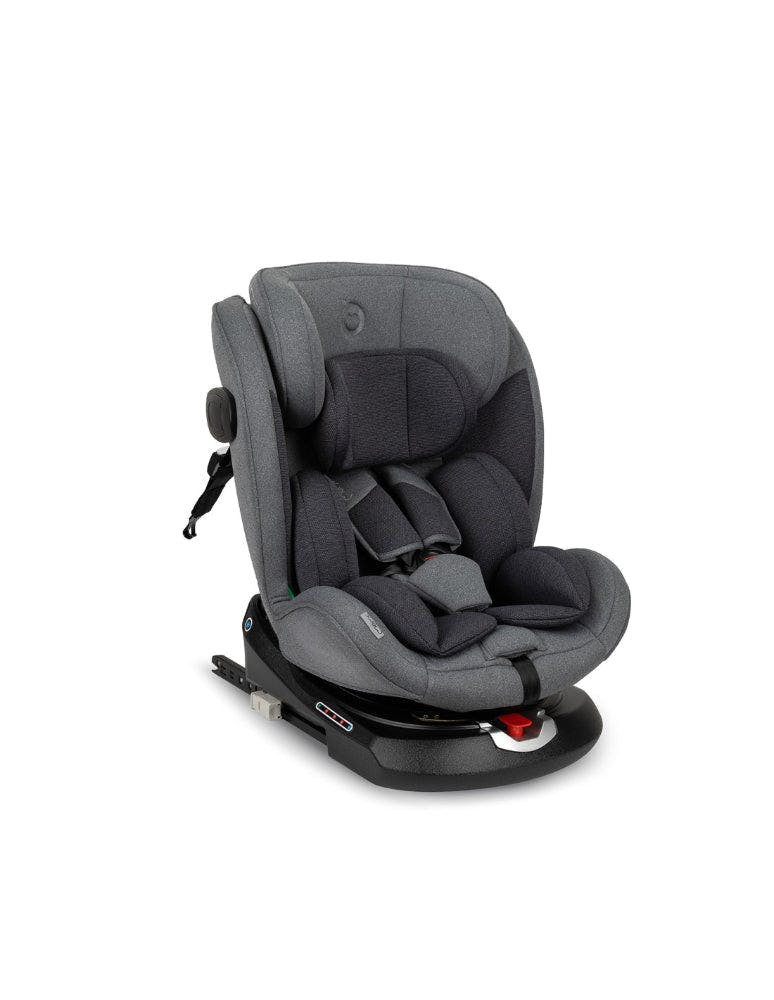 Silla coche Emi I-Size – ISOFIX, base giratoria 360º, 40–150 cm, gris