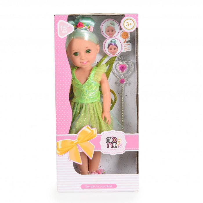 Muñeca Pretty Girl Fairy verde 38 cm