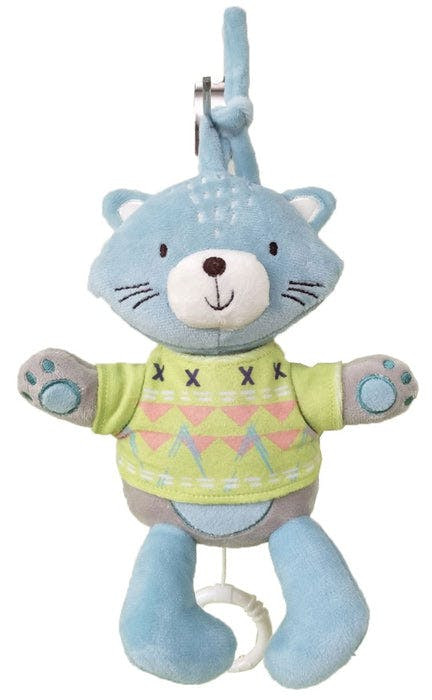 Plush musical toy Kit the Cat, music box, 22 cm, from 0 months